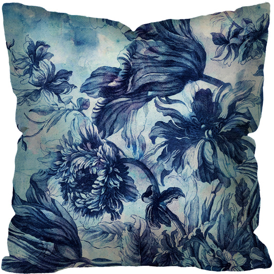 BOHEMIAN BLOSSOMS OUTDOOR II ~ BLUE