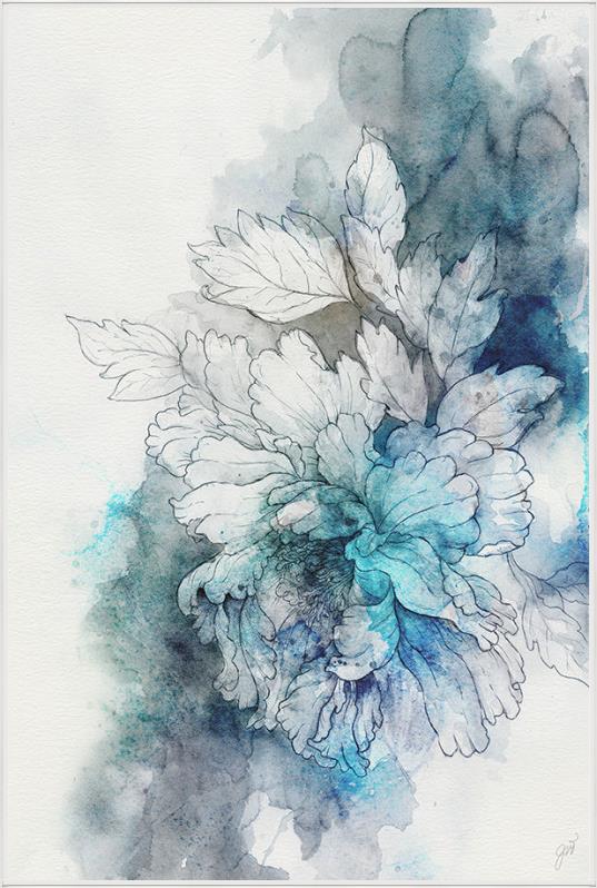 Peony Haze Blue I
